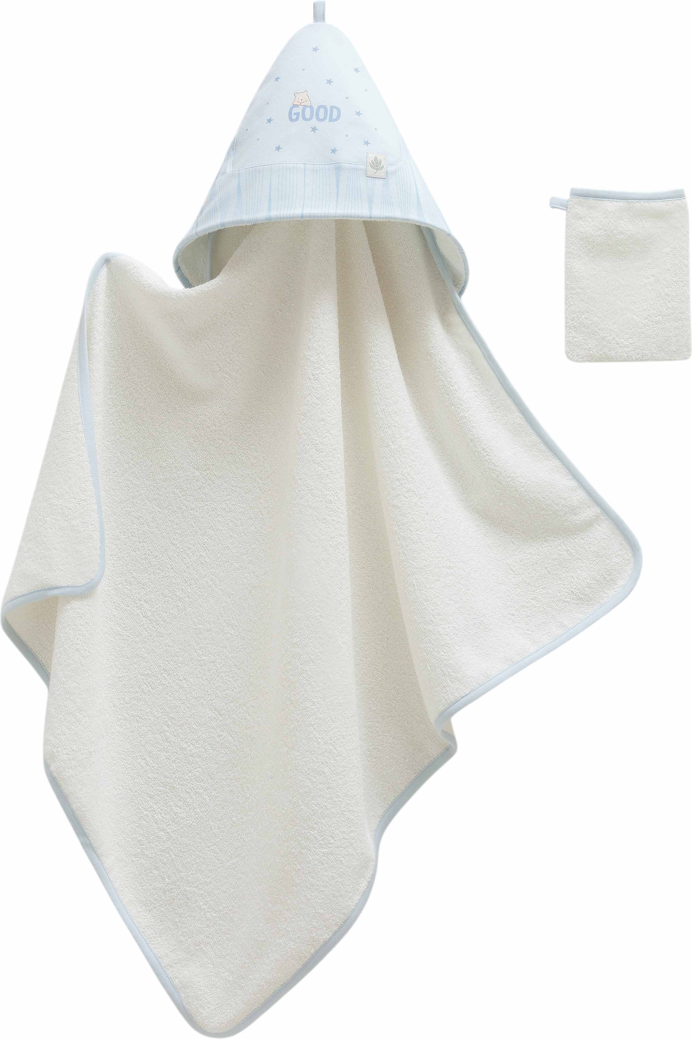 Good Baby Towel & Washcloth Set- Blue
