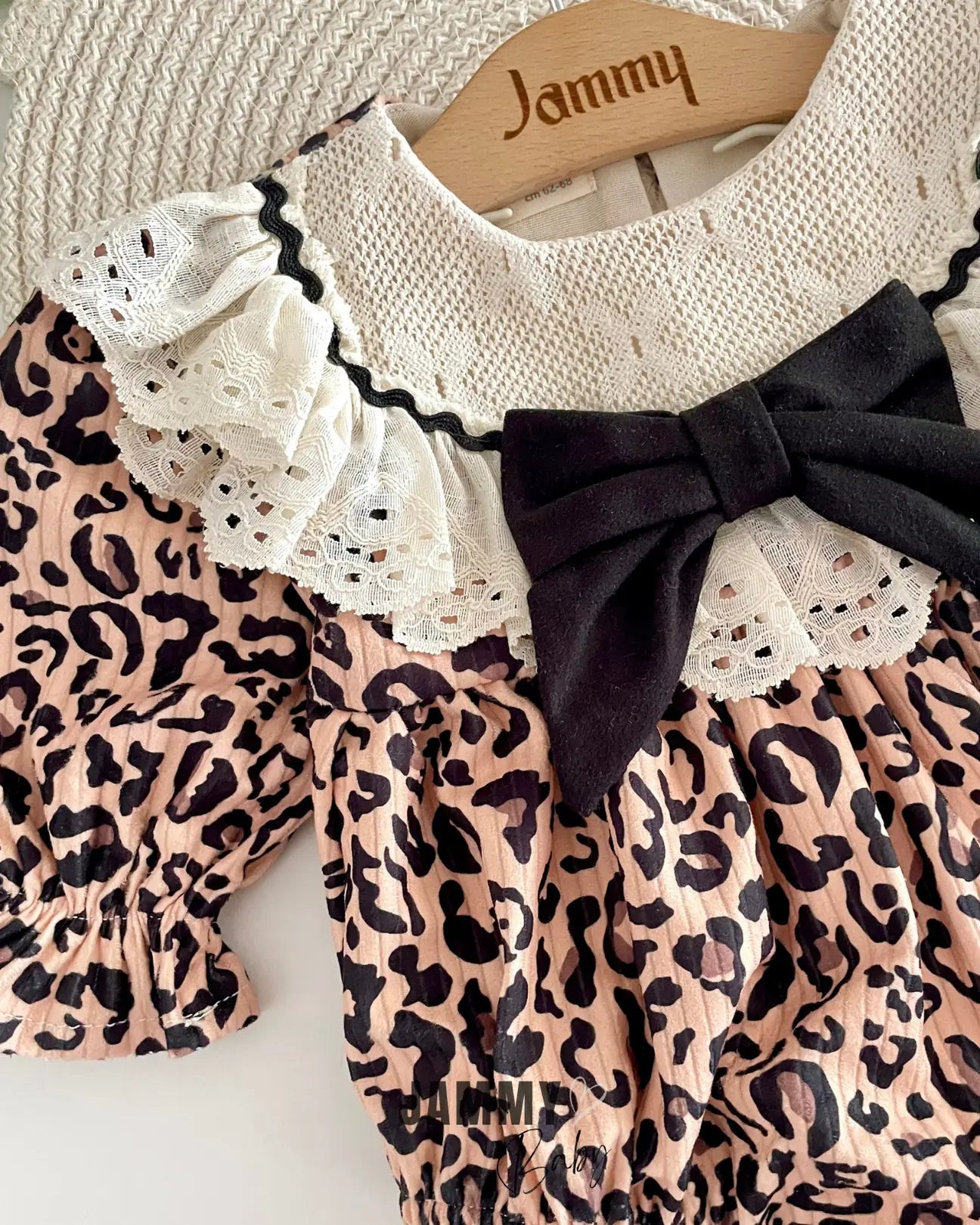 Nova Leopard Pattern Soft Suede Textured Romper Jumpsuit - Brown