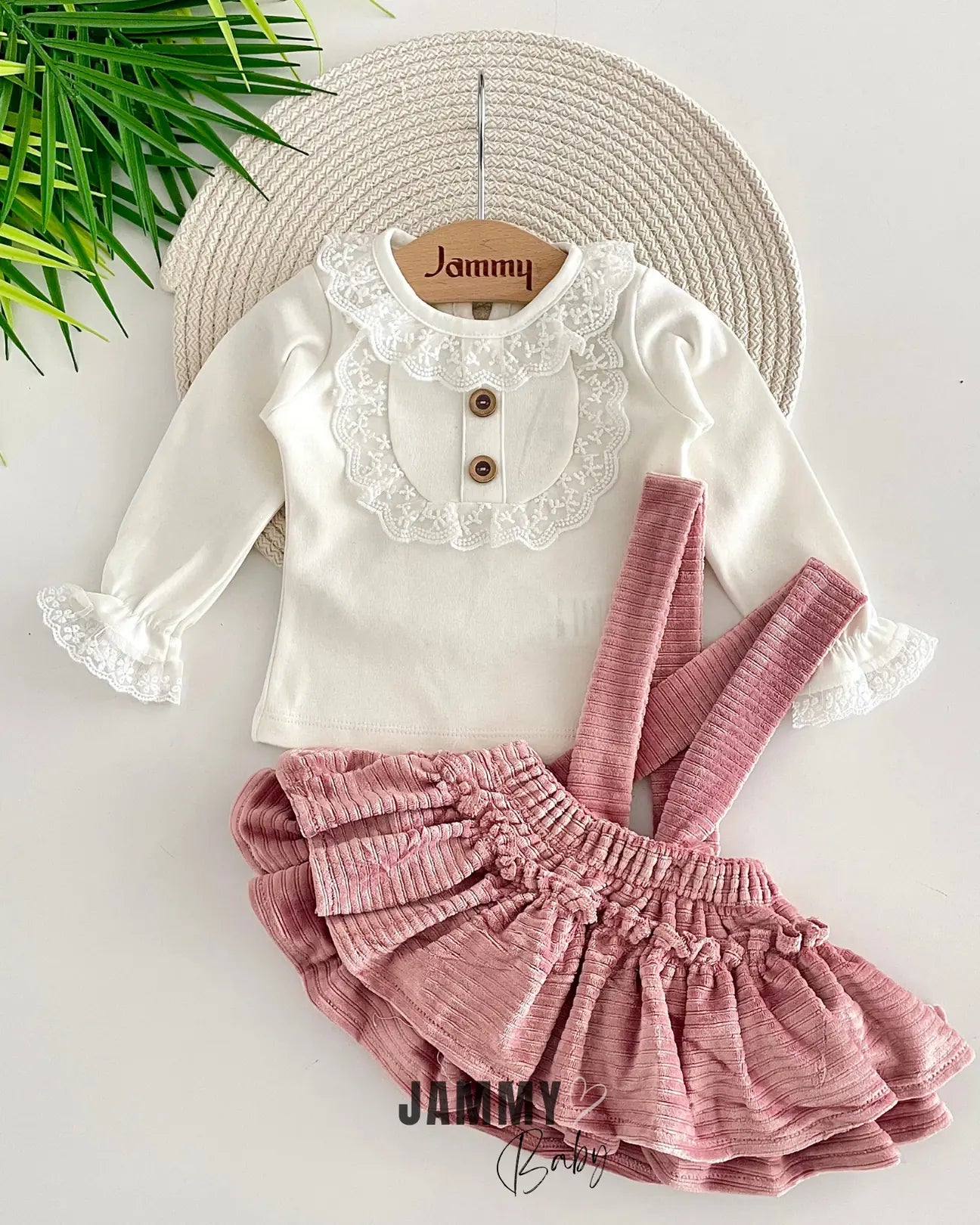 Linda Lace Bodysuit / Velvet Pyjamas - DRIED ROSE