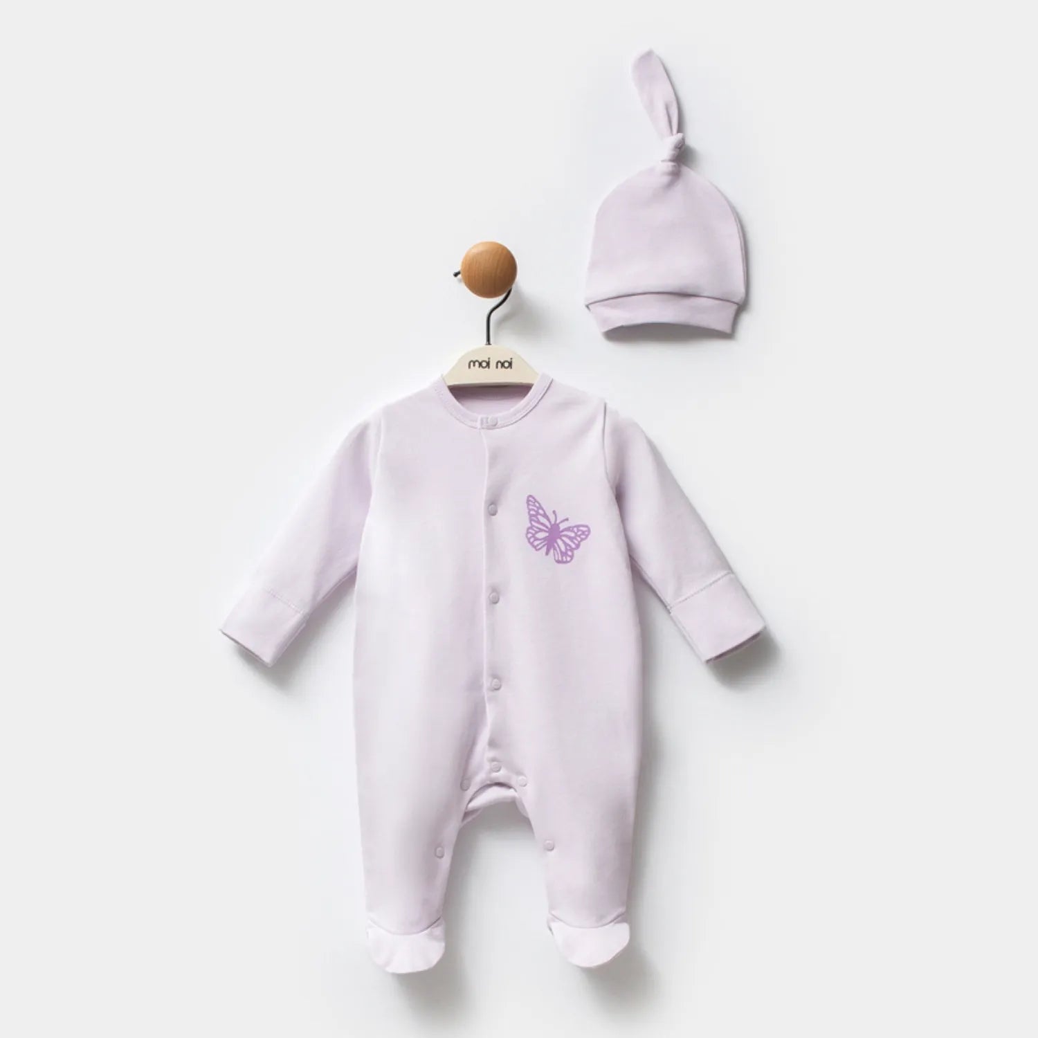 Baby Girl Organic Romper with Butterfly Design