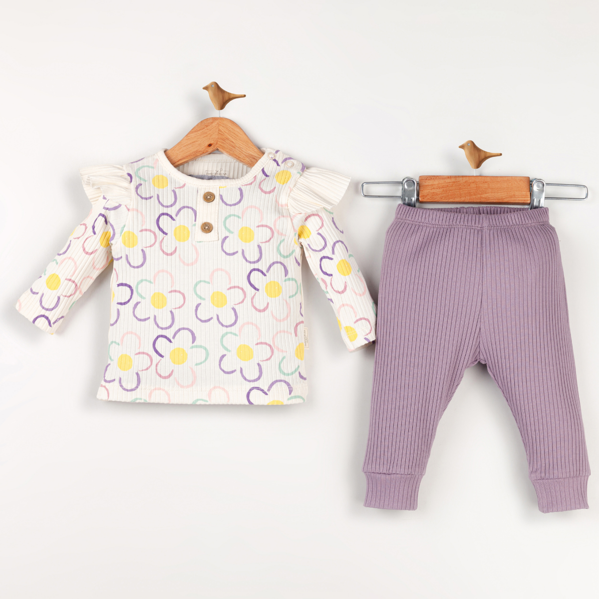 Colorful Daisy Set of 2 - Purple