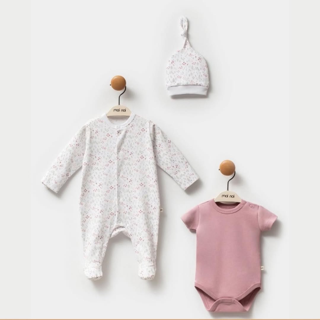 Baby Girl Pine Print Bodysuit Set
