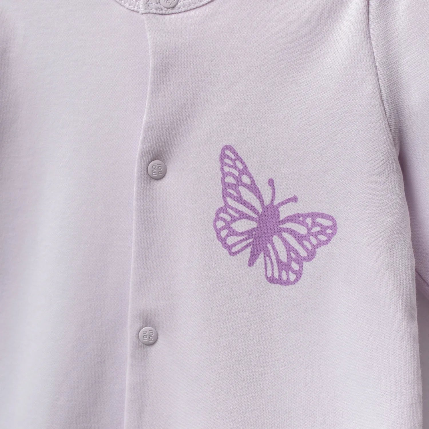 Baby Girl Organic Romper with Butterfly Design
