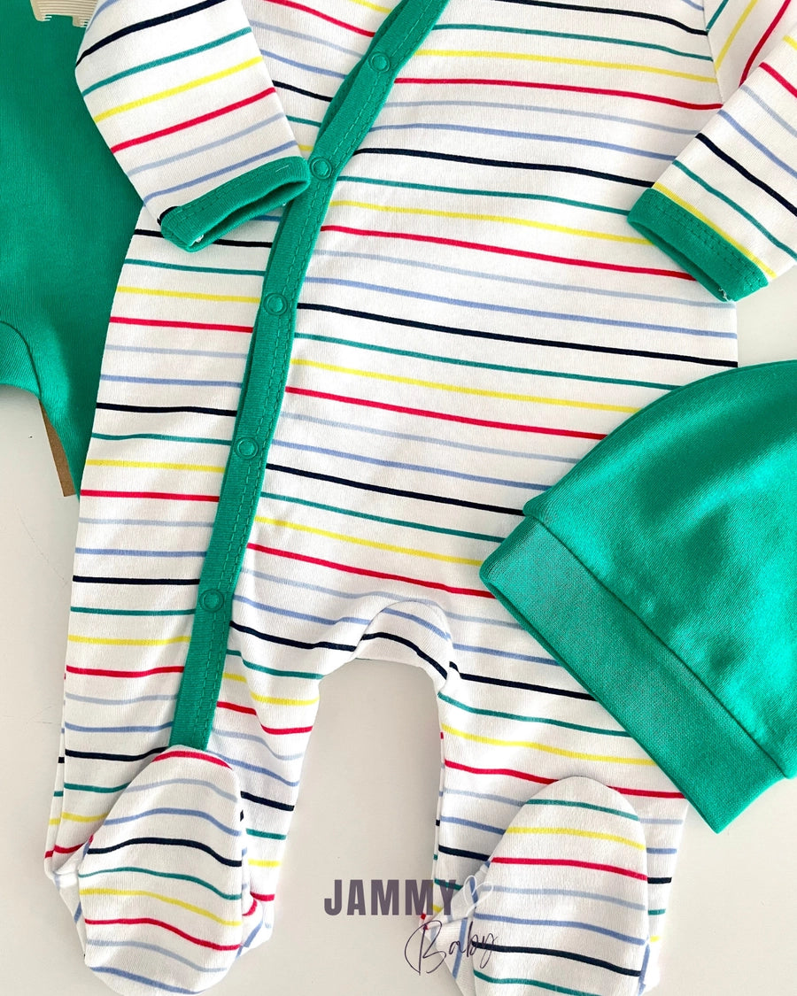 Dino 2 Tulum / 2 Hat Set - GREEN