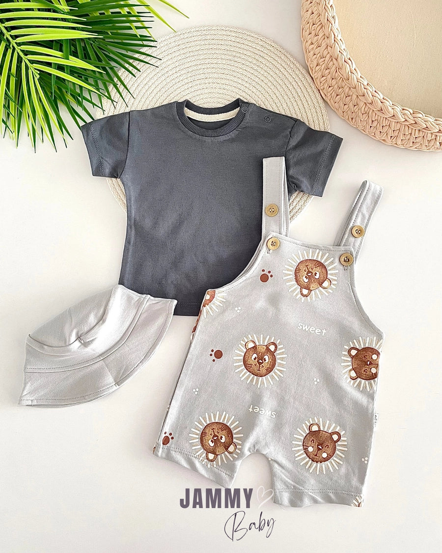 Sweet Lion Overalls / Body Set - ANTHRACITE