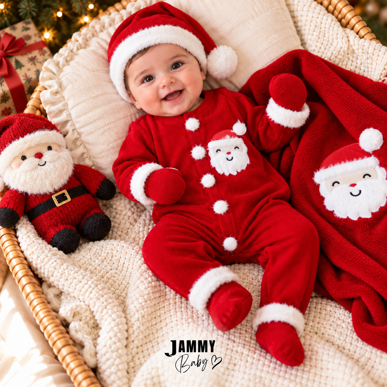 Santa Claus Christmas 5-Piece Newborn Set – Red