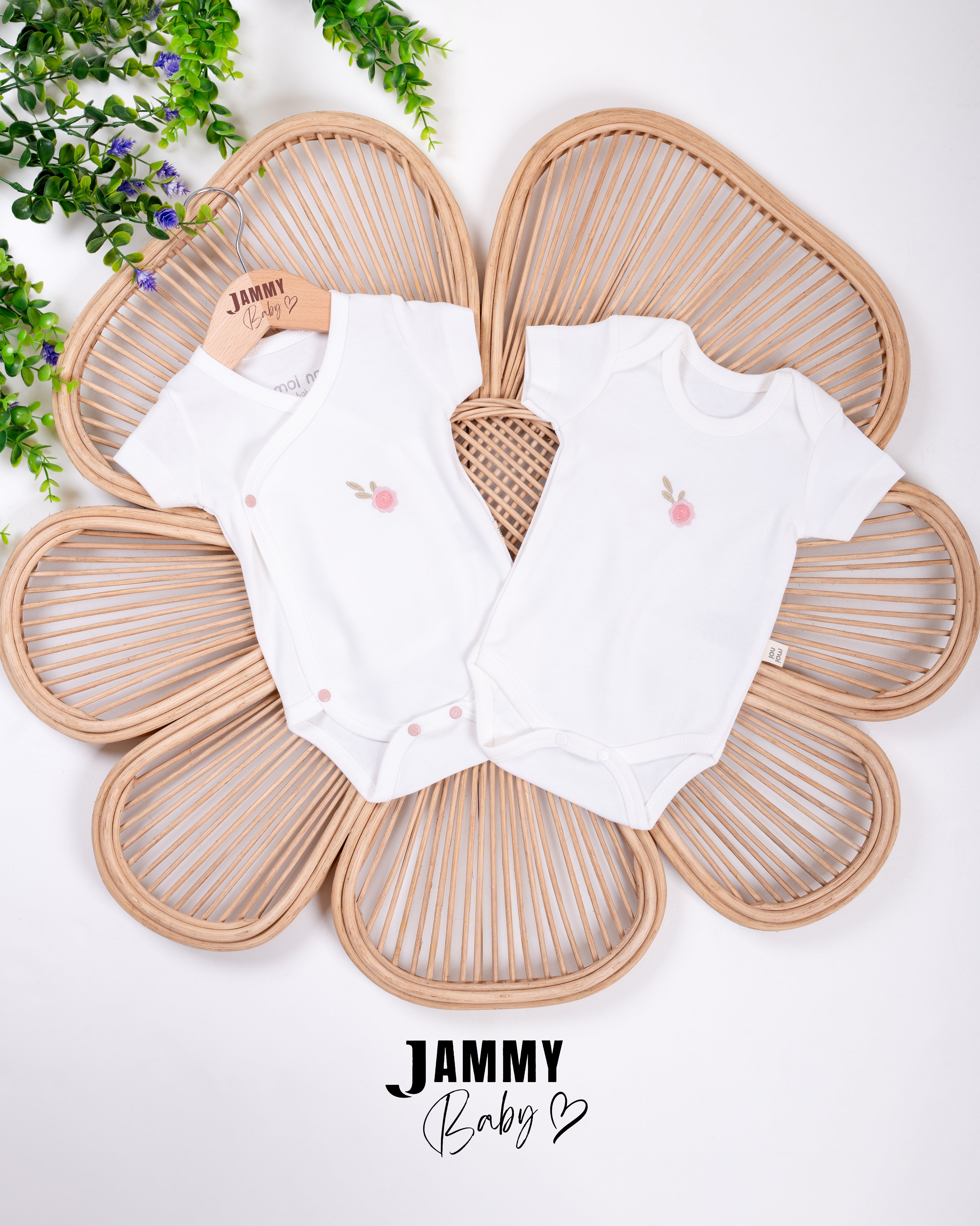 FLORAL - Short Sleeve Bodysuit (2-Pack)