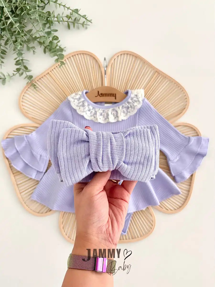 Violetta Corset Bodysuit Dress Set - Lilac