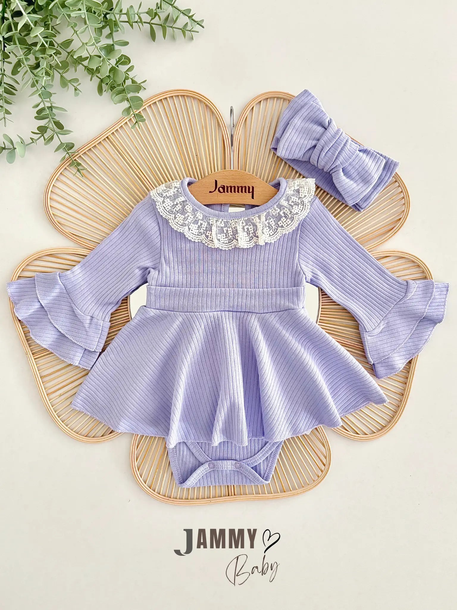 Violetta Corset Bodysuit Dress Set - Lilac