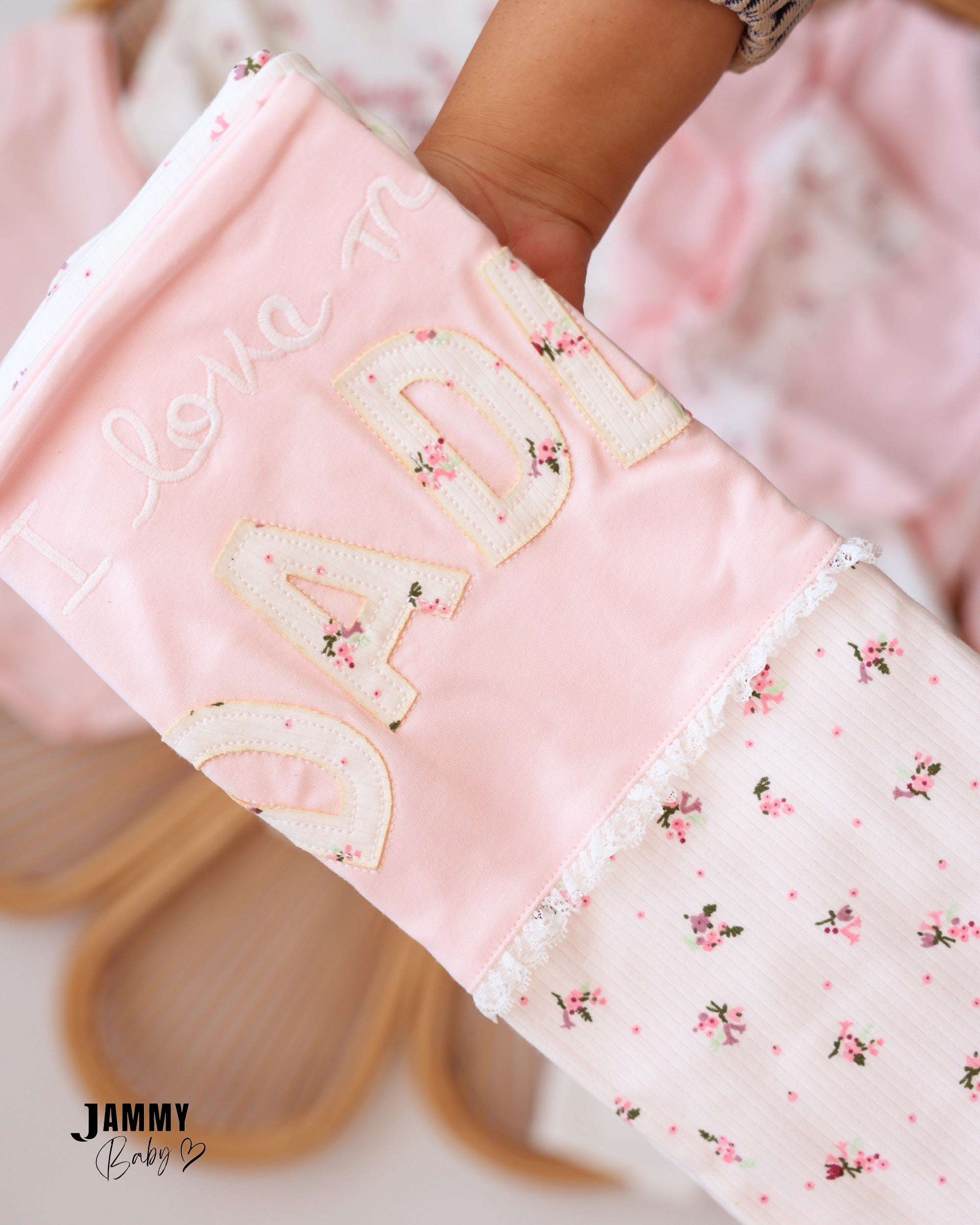Floral Daddy Newborn Essentials Set - Pink & Ivory