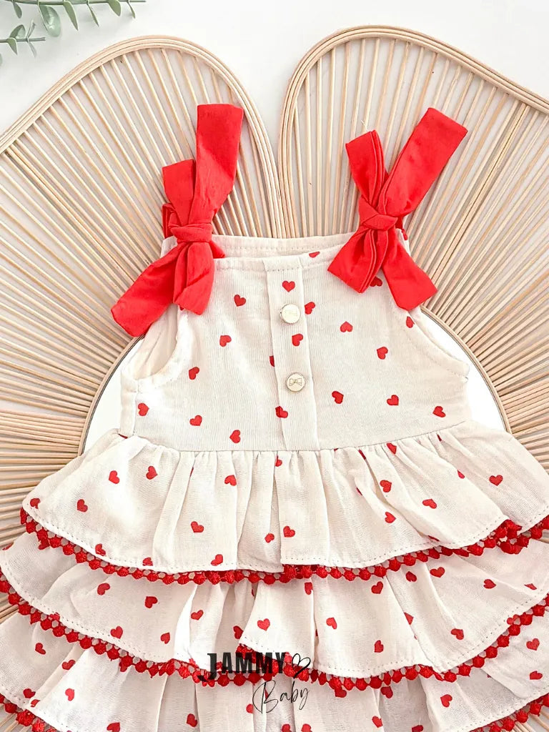 Holly Layered Strap Dress – Red