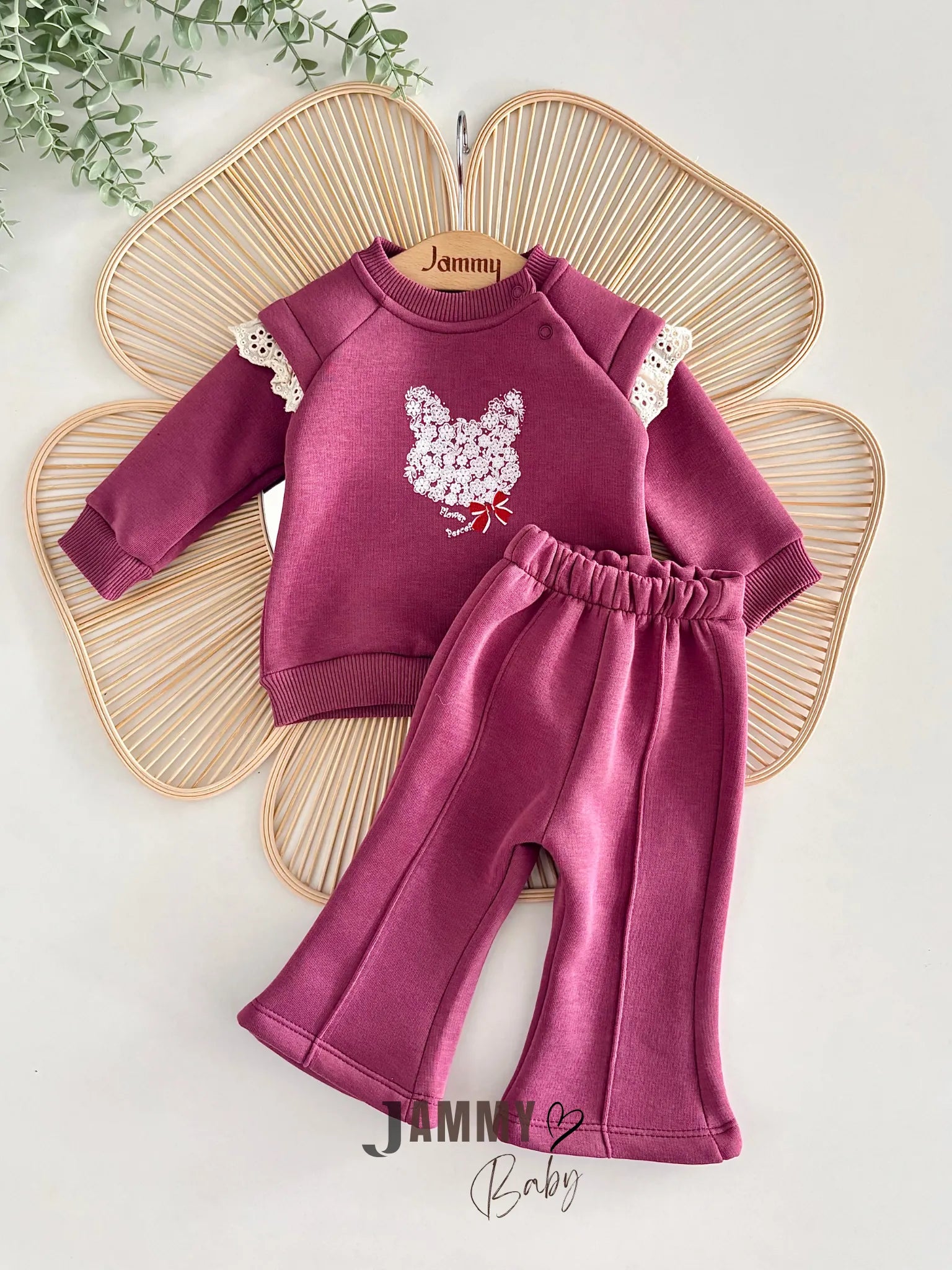 Baby Bunny 3-Thread Fleece-Lined Set – MULBERRY