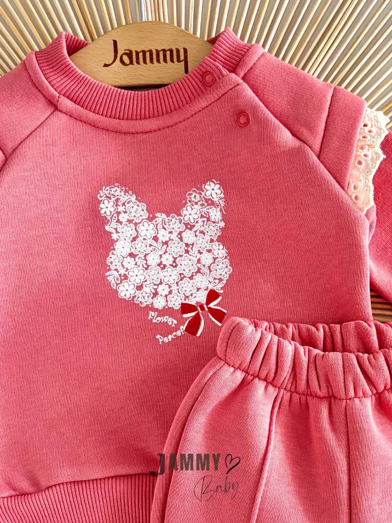 Baby Bunny 3-Thread Fleece-Lined Set – DUSTY ROSE