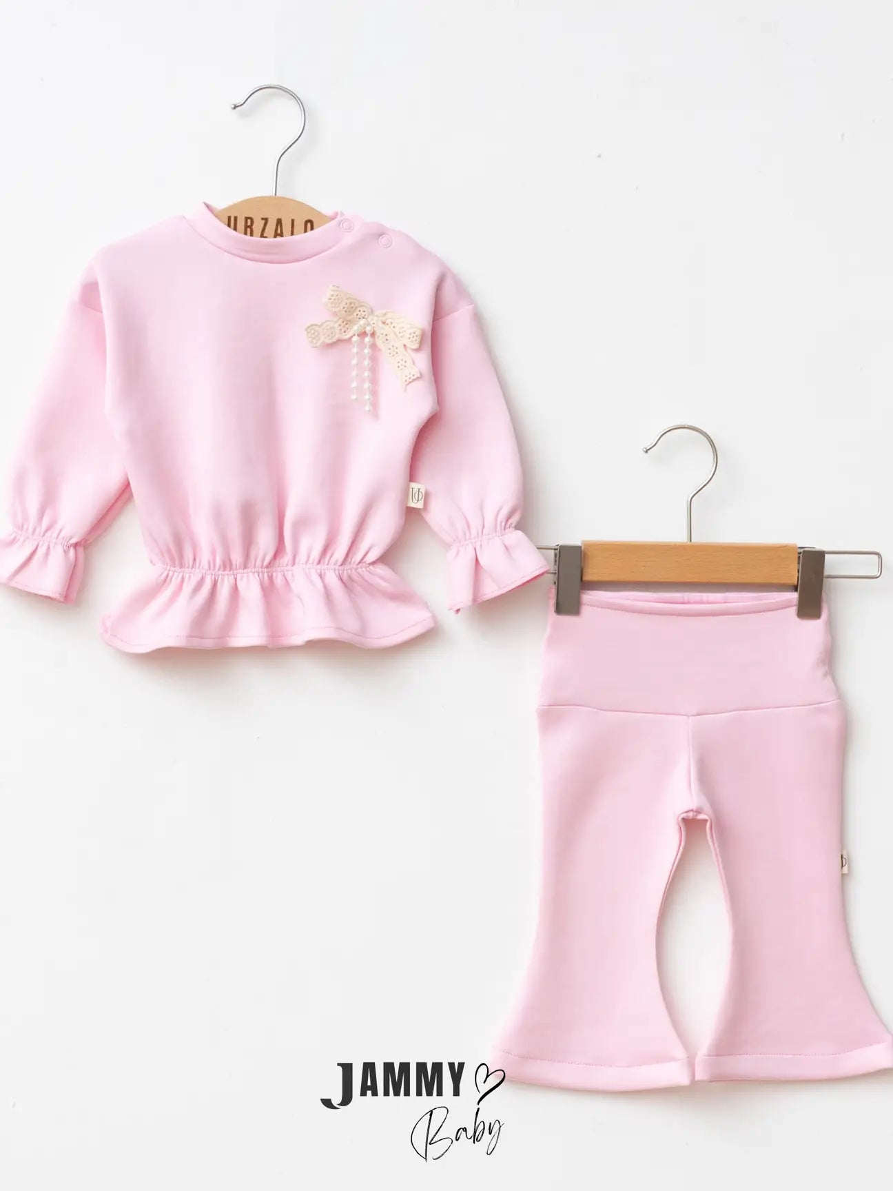 Dora Flara Minimalist Modal Leggings Set - Pink