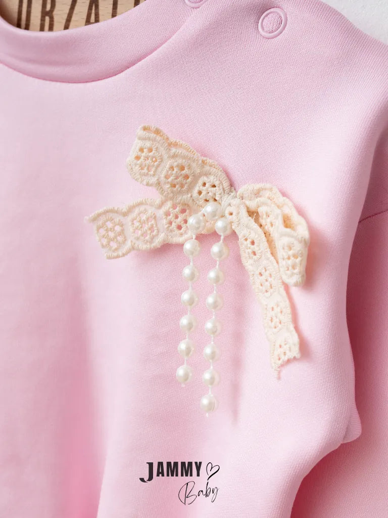 Dora Flara Minimalist Modal Leggings Set - Pink