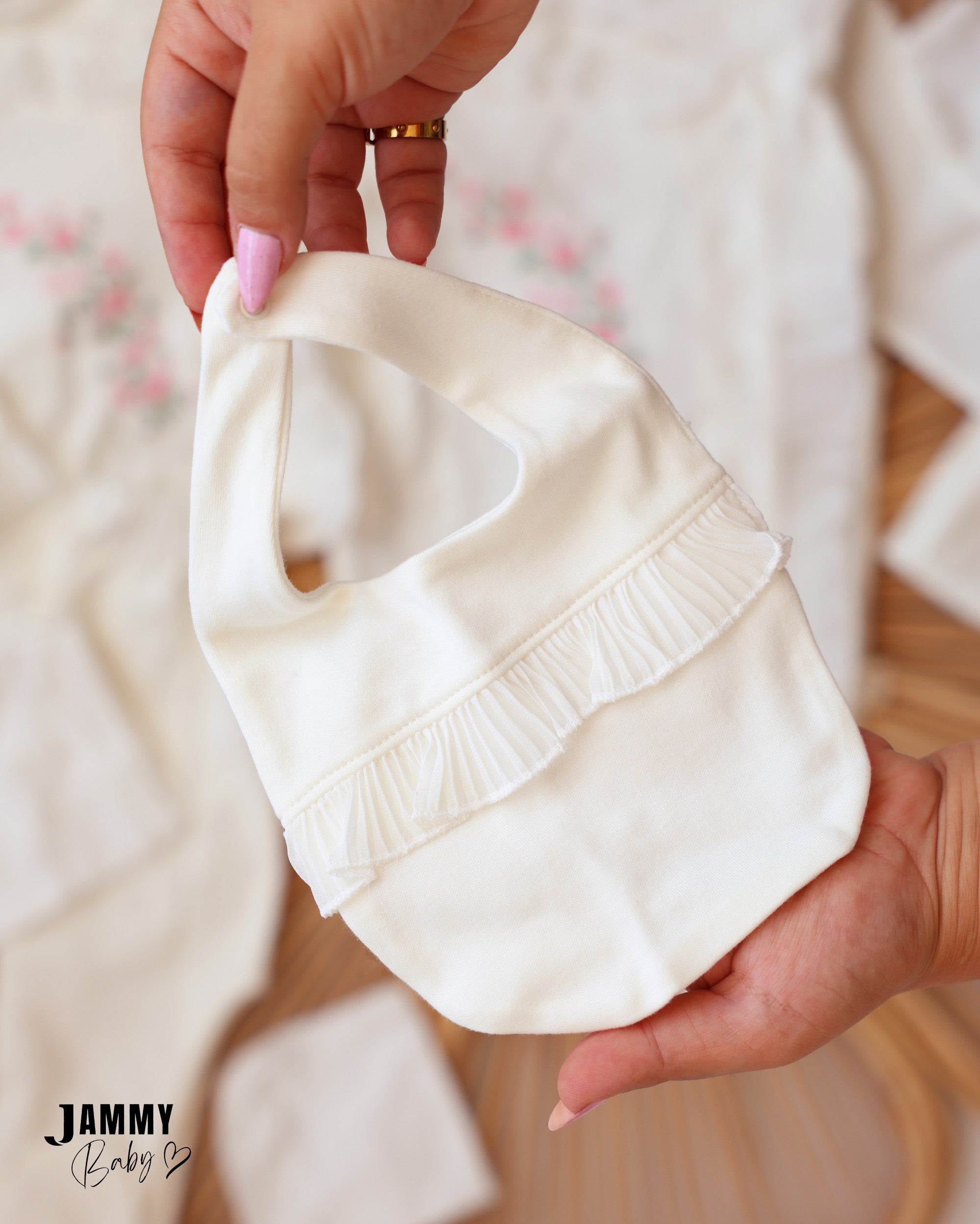 Floral Ruffle Newborn Essentials Set - Ivory
