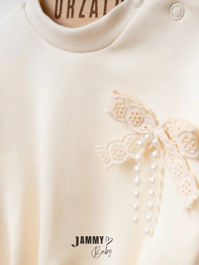 Dora Flara Minimalist Modal Leggings Set - Cream