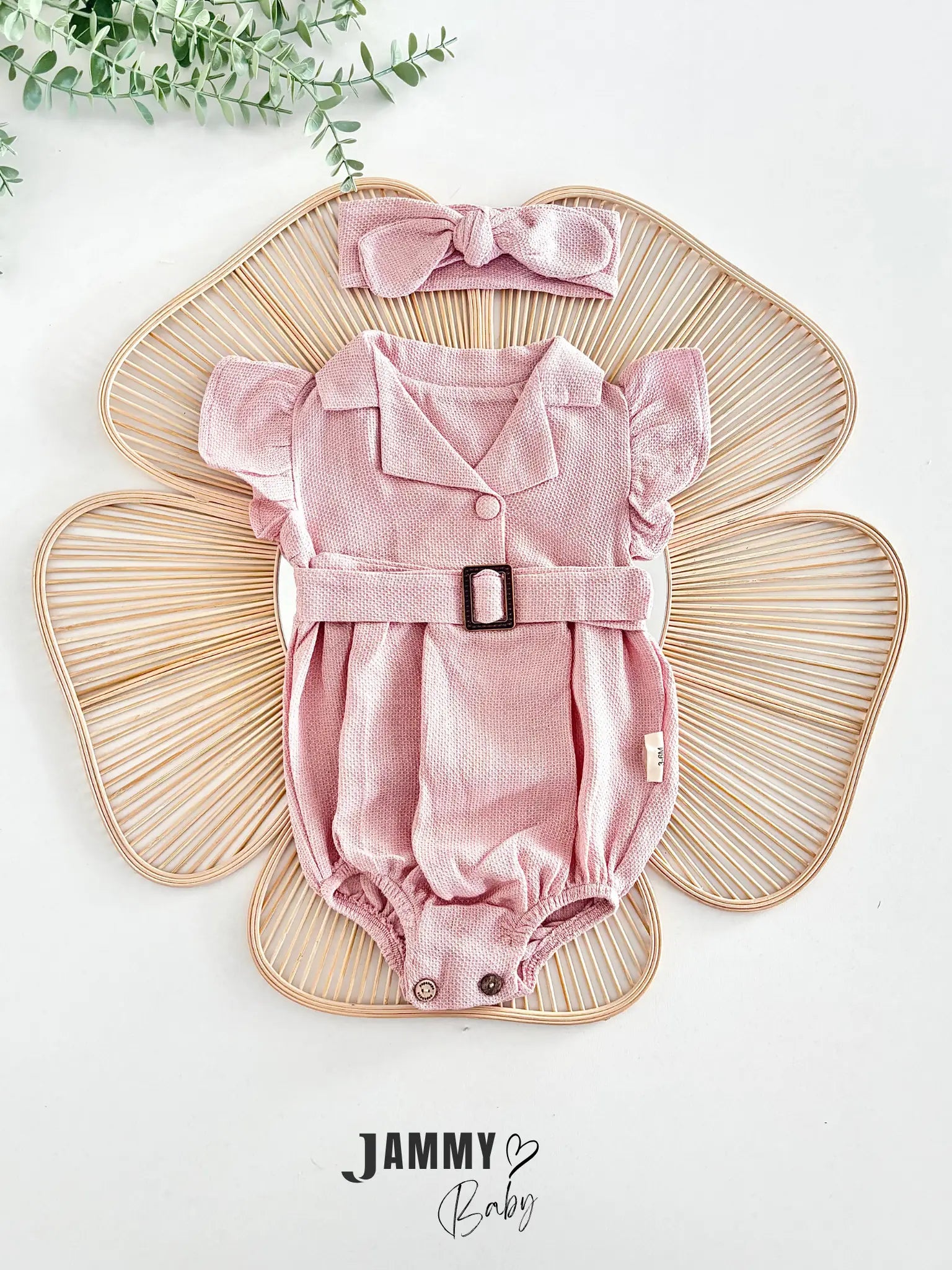 Shay Belted Romper Bandana Set-PUDRA