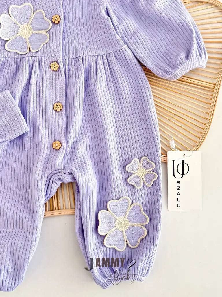 Daisell Embroidered Bandana Jumpsuit Set - Lilac