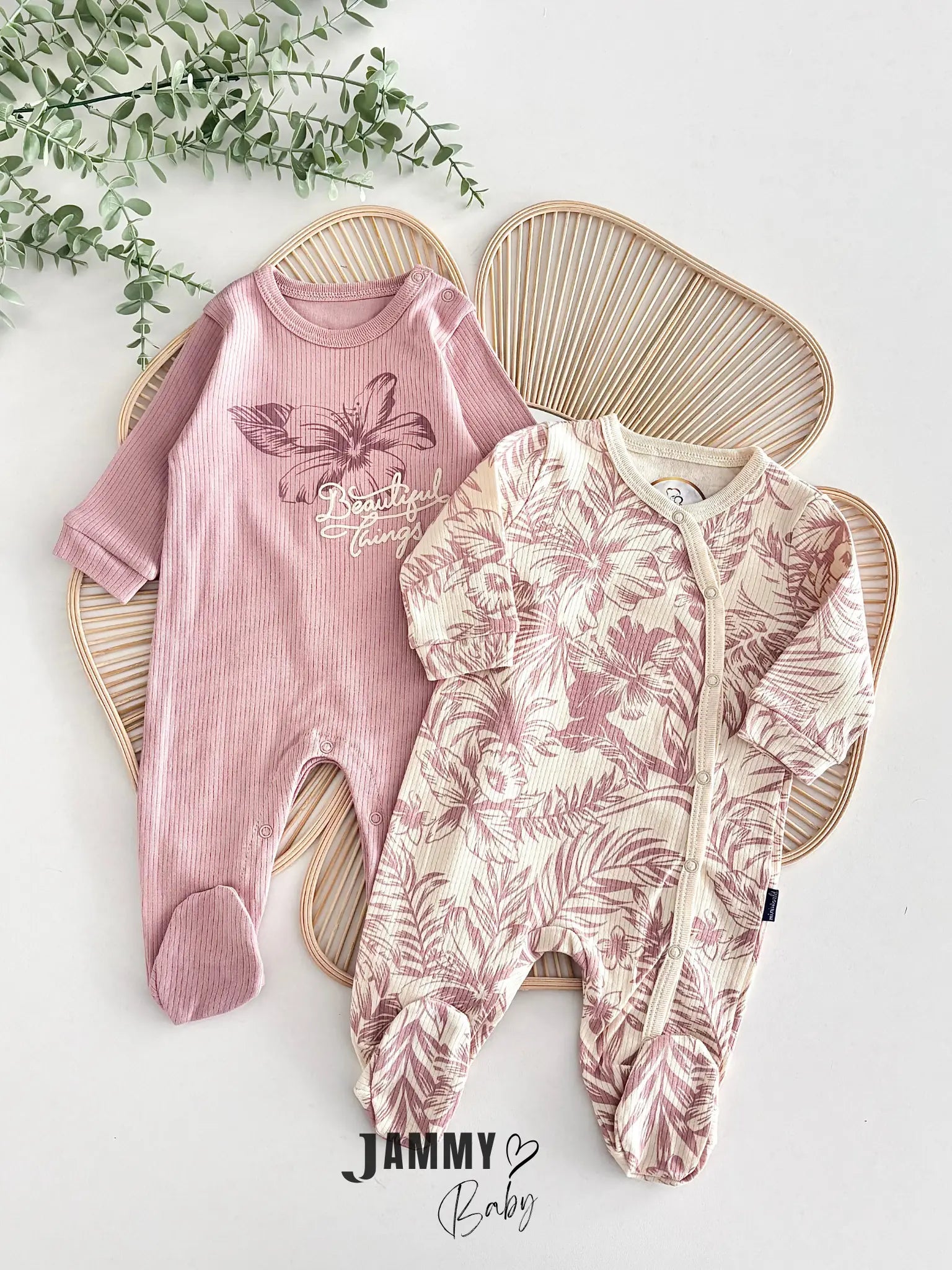 Beautiful Things Floral 2-Piece Jumpsuit Set - ROSE PINK