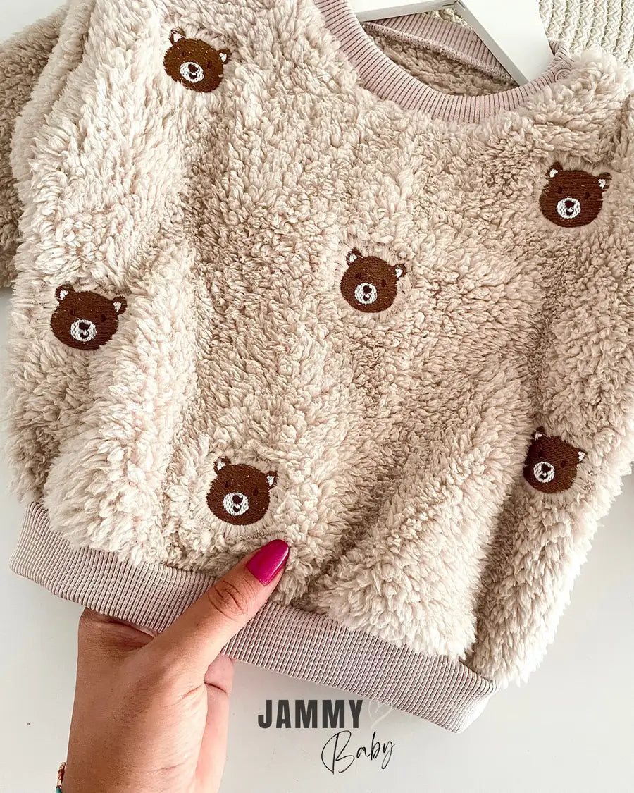 Tiny Bear Welsoft Plush Raised Set-BROWN