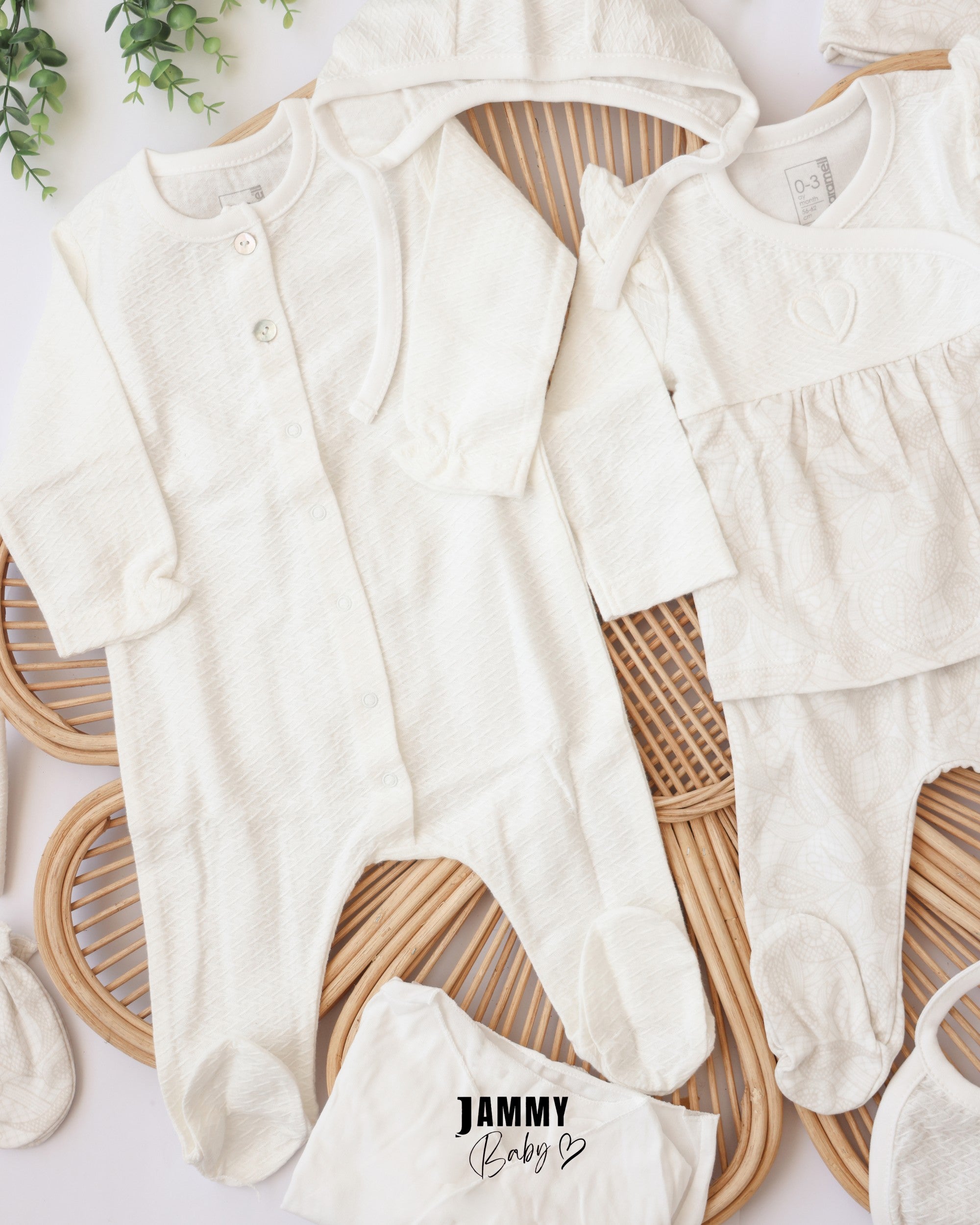 Tiny Lace 9-Piece Newborn Hospital Set - White