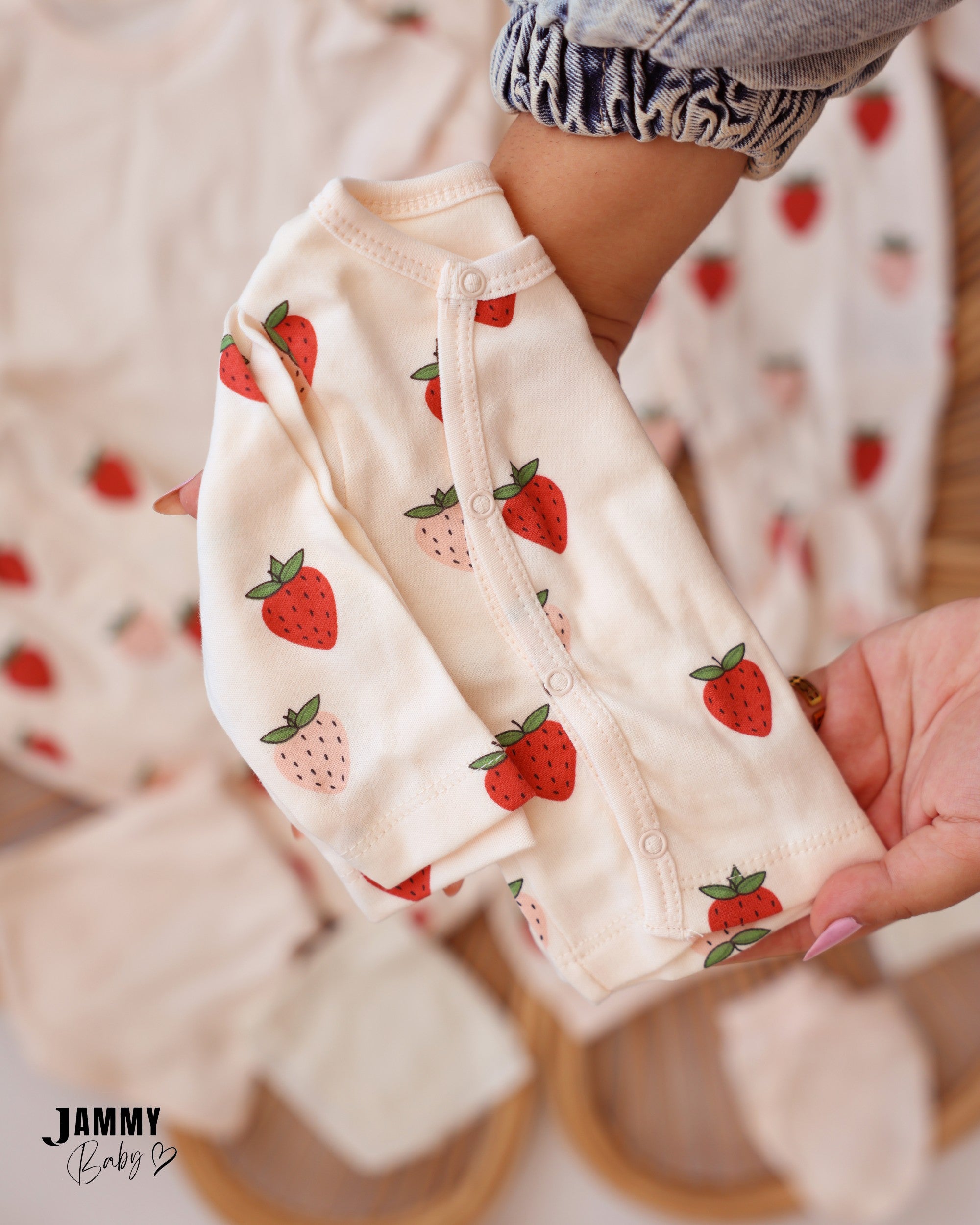 Strawberry Newborn 10 - Piece Essentials Set - Ivory & Red