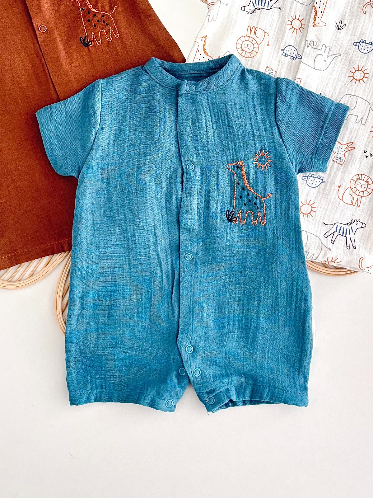 Happy Jungle 3-Piece Jumpsuit Set - Colorful