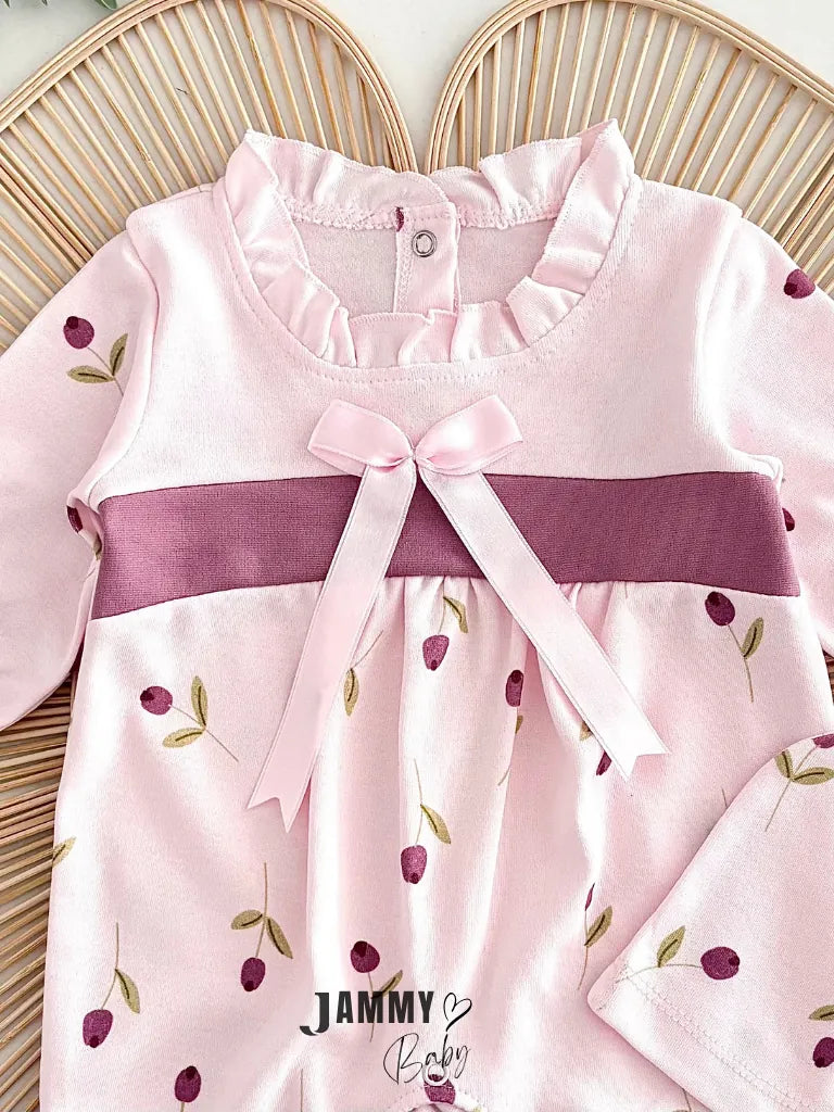 Tiny Tulip Pattern Hooded Overall – PINK