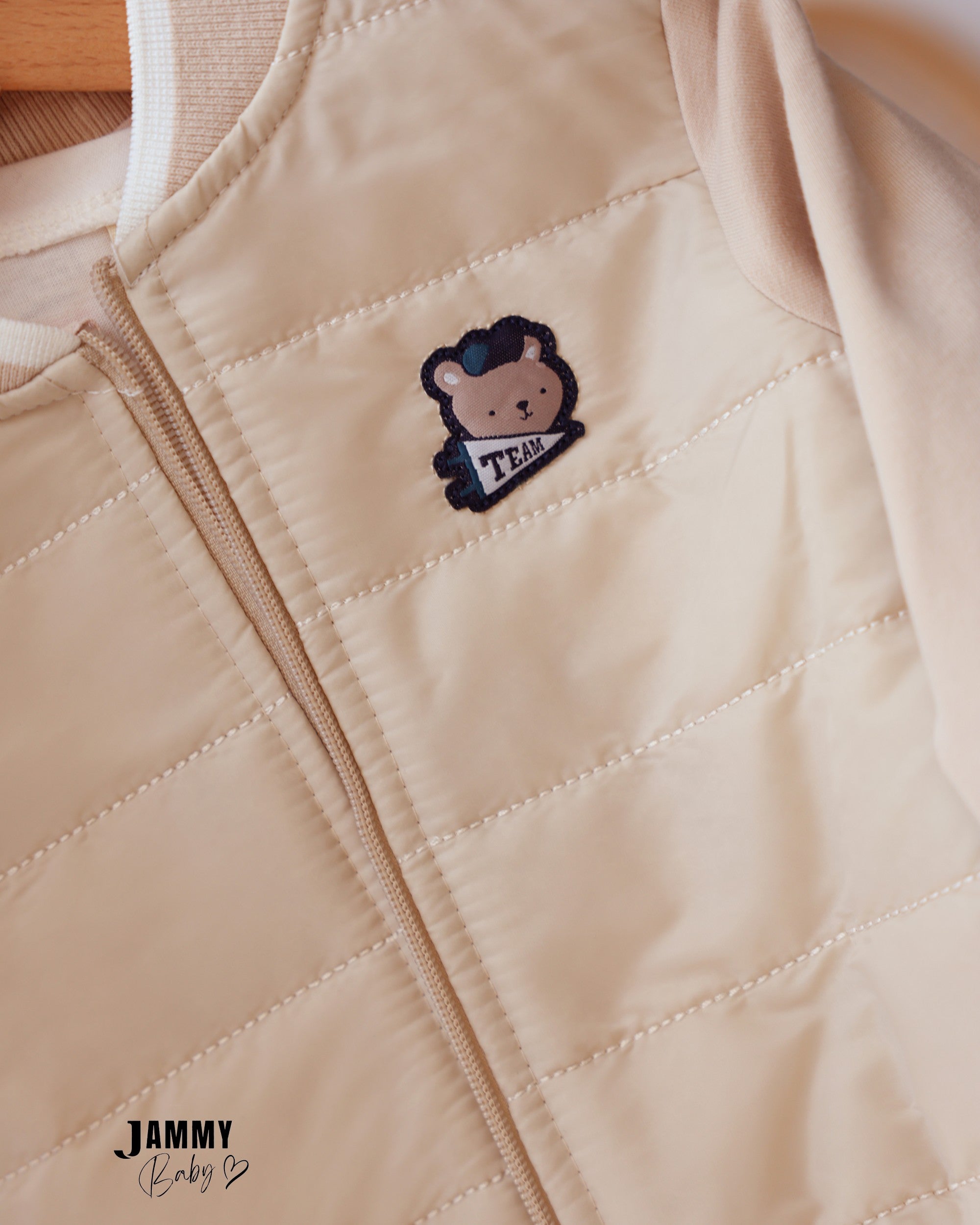Teddy Bomber 3-Piece Baby Boy Set - Beige & Brown