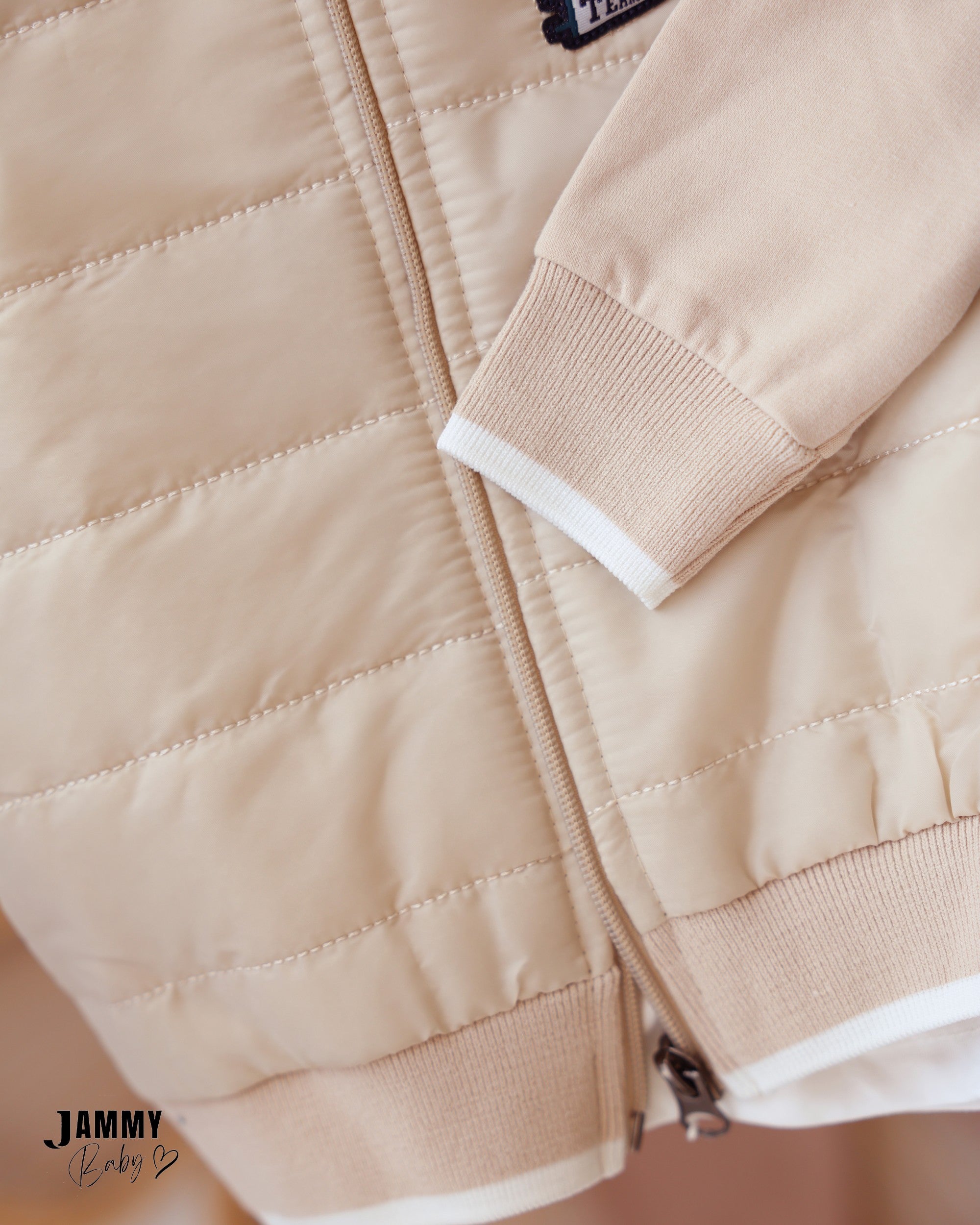 Teddy Bomber 3-Piece Baby Boy Set - Beige & Brown