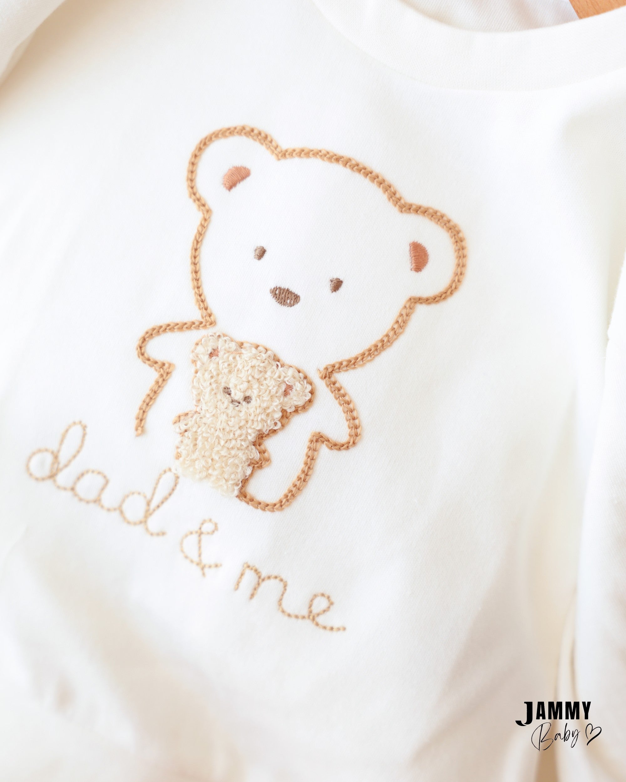 Teddy Puffer Vest 3-Piece Baby Boy Set - Cream & Beige