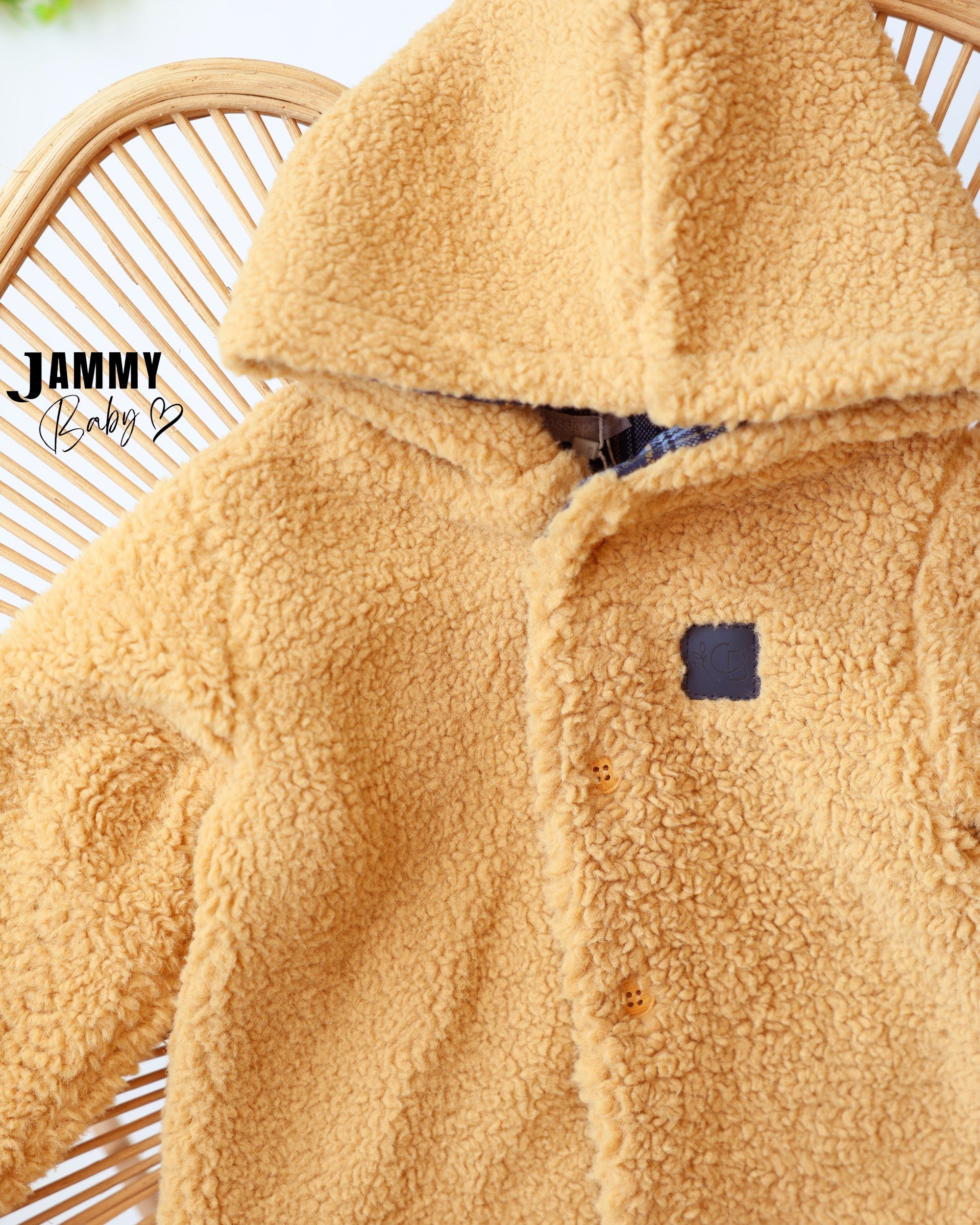 Teddy Hooded Jacket - Camel