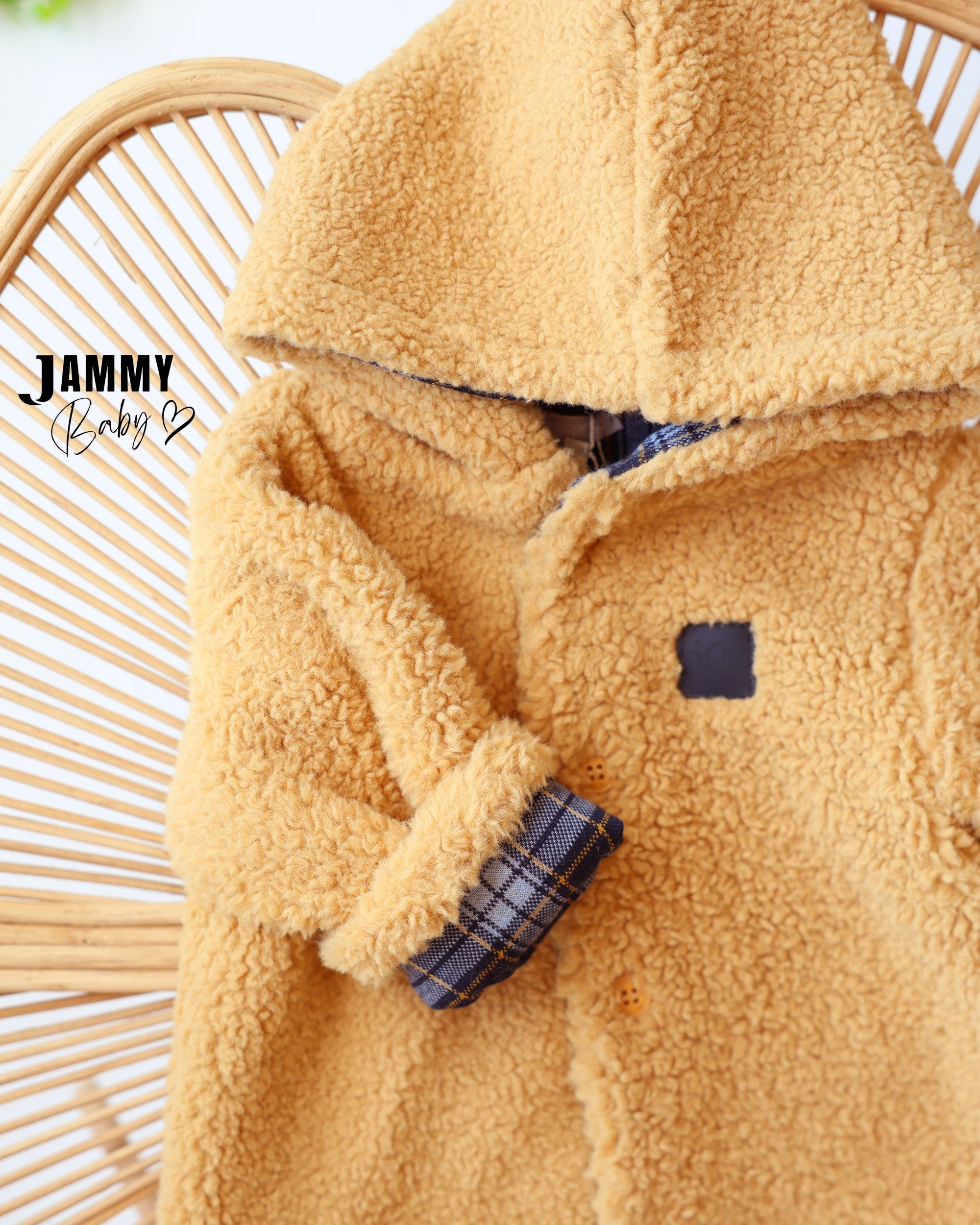 Teddy Hooded Jacket - Camel
