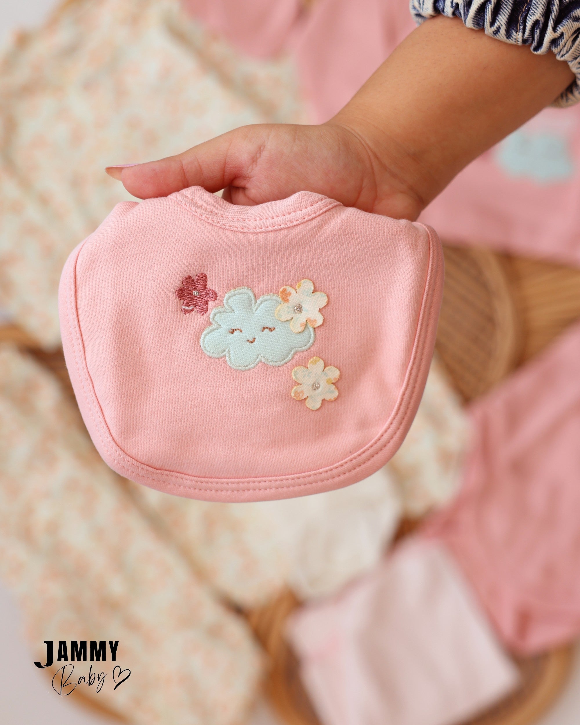 Moon & Cloud Newborn Essentials Set - Dusty Pink & Ivory
