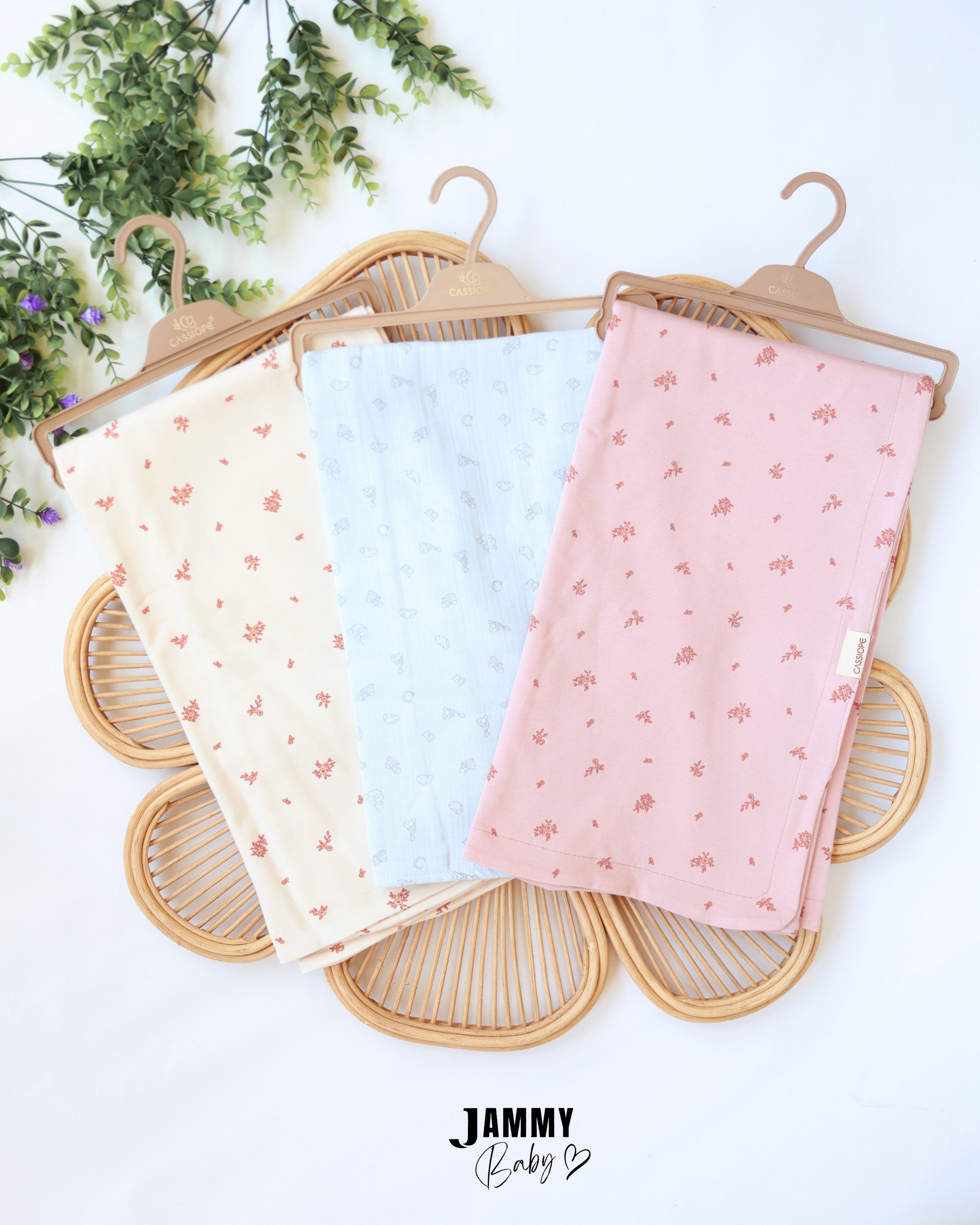 Printed Baby Blanket - Powder Blue