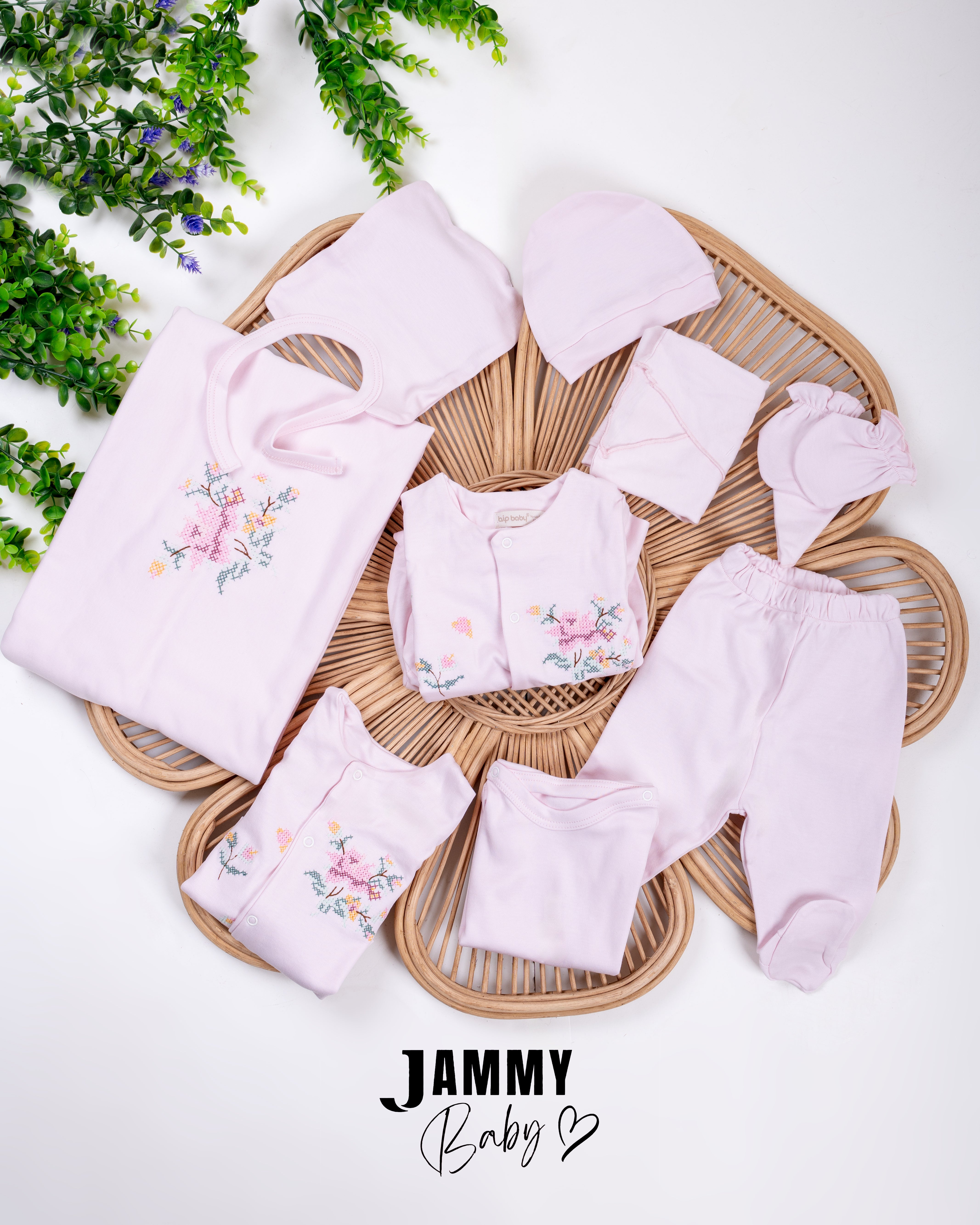 Pink Floral 10-Piece Newborn Set