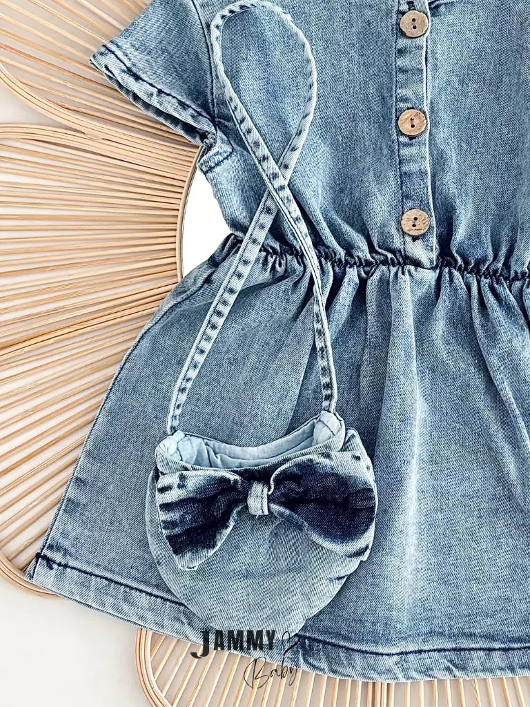 Wendy Denim Dress & Bag Set