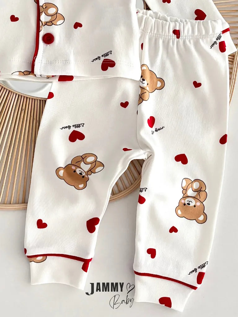 Little Bear 2-Piece Pajama Set – RED