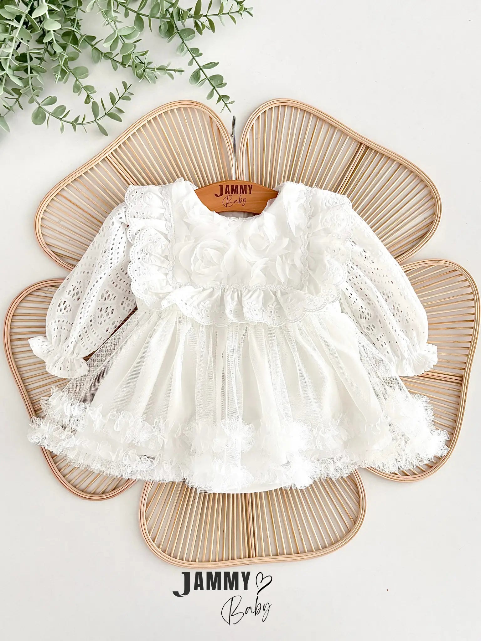 Elara Lace-Detail Special Occasion Bodysuit Romper - Off White