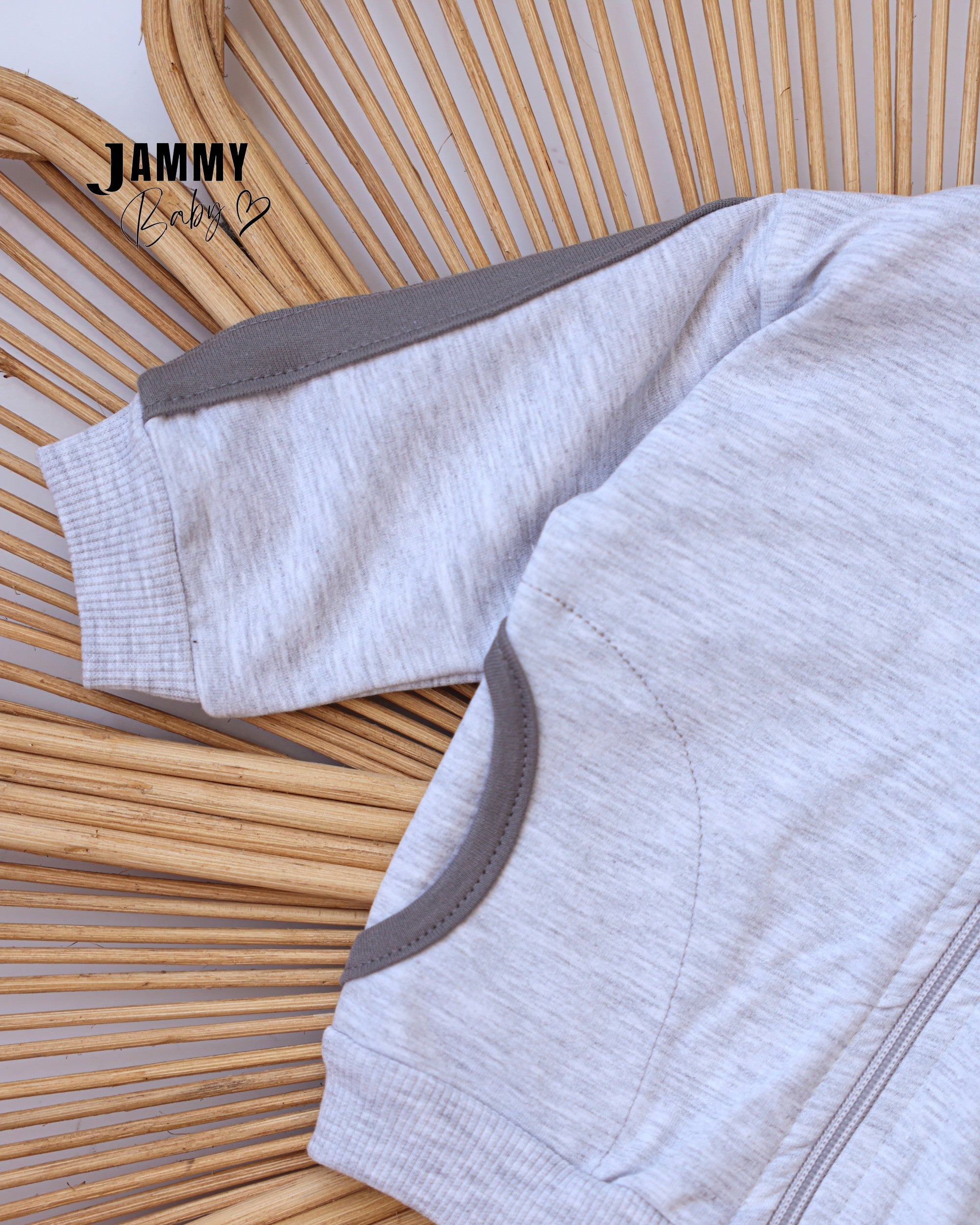 Zebra Hooded Jacket - Grey