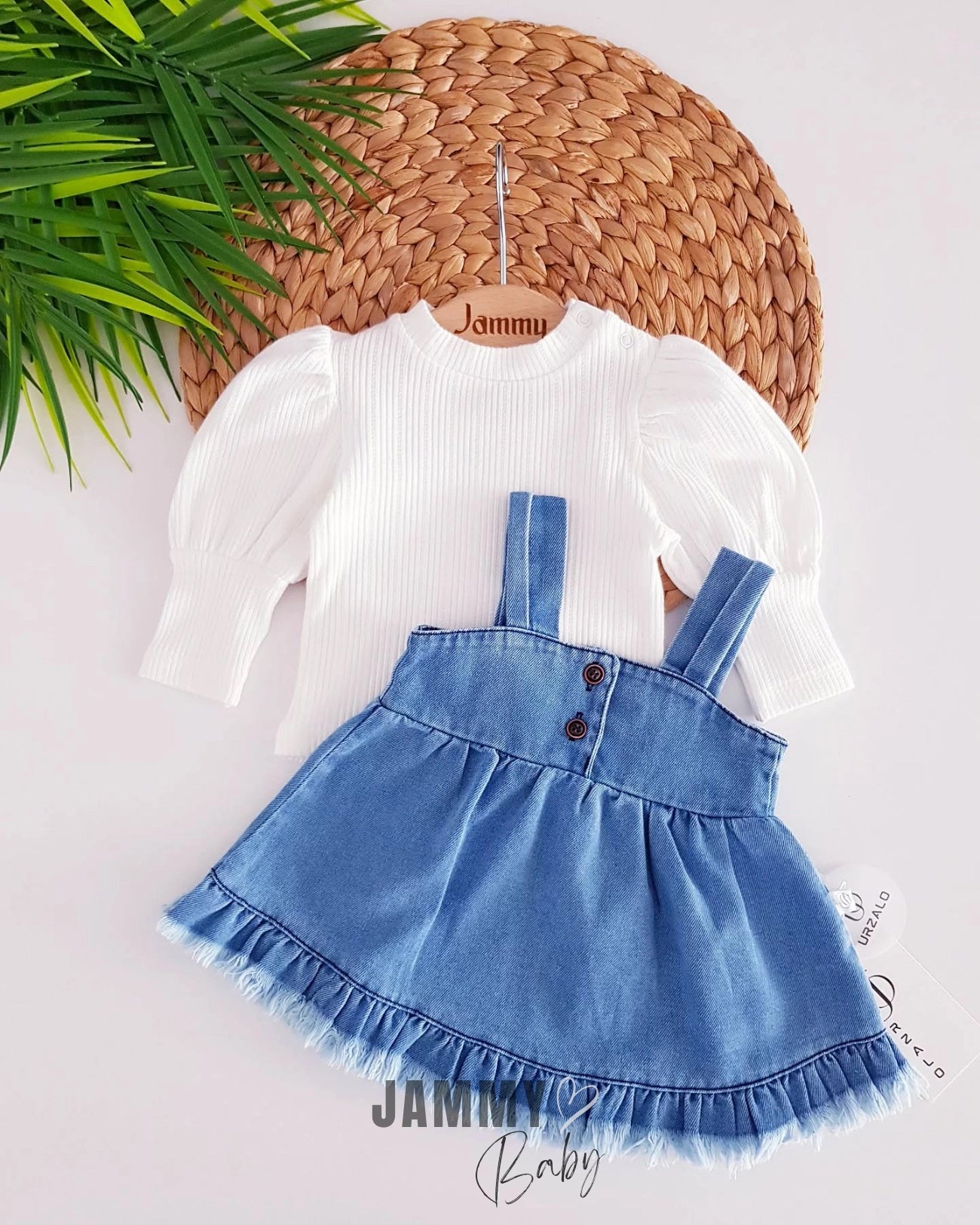 Tassel Denim Vest Dress-ICE BLUE