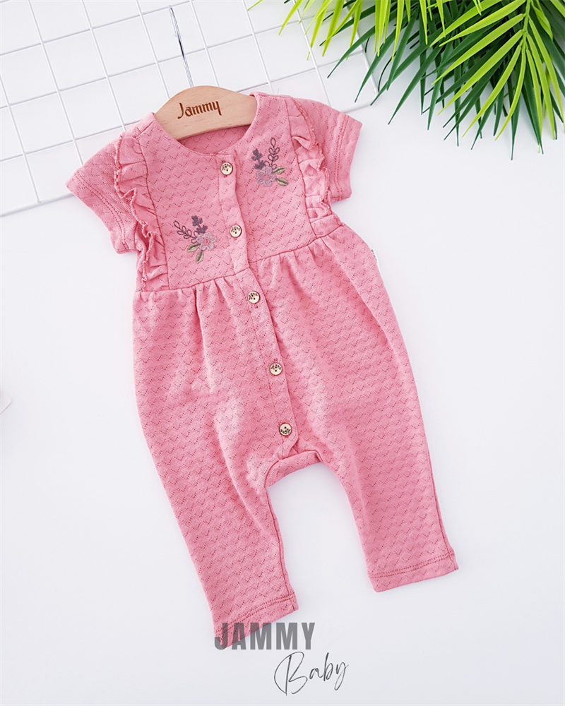 Embroidery Flower Baby Jumpsuit