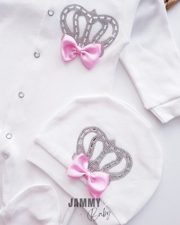 Queen Crown Hat Jumpsuit Set-PINK