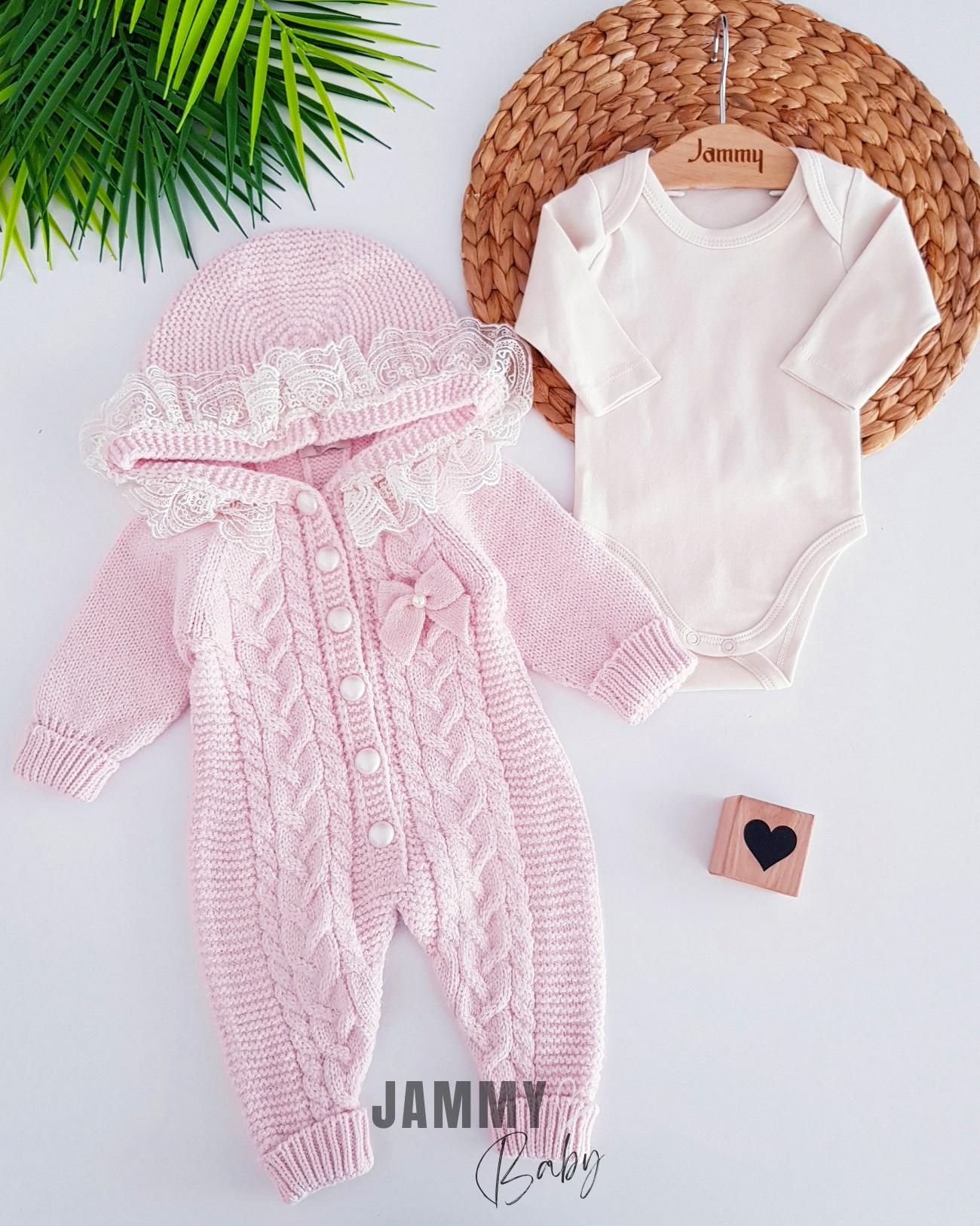 Luxury Collection Lace Knitted Wool Cosmonaut & Bodysuit Set