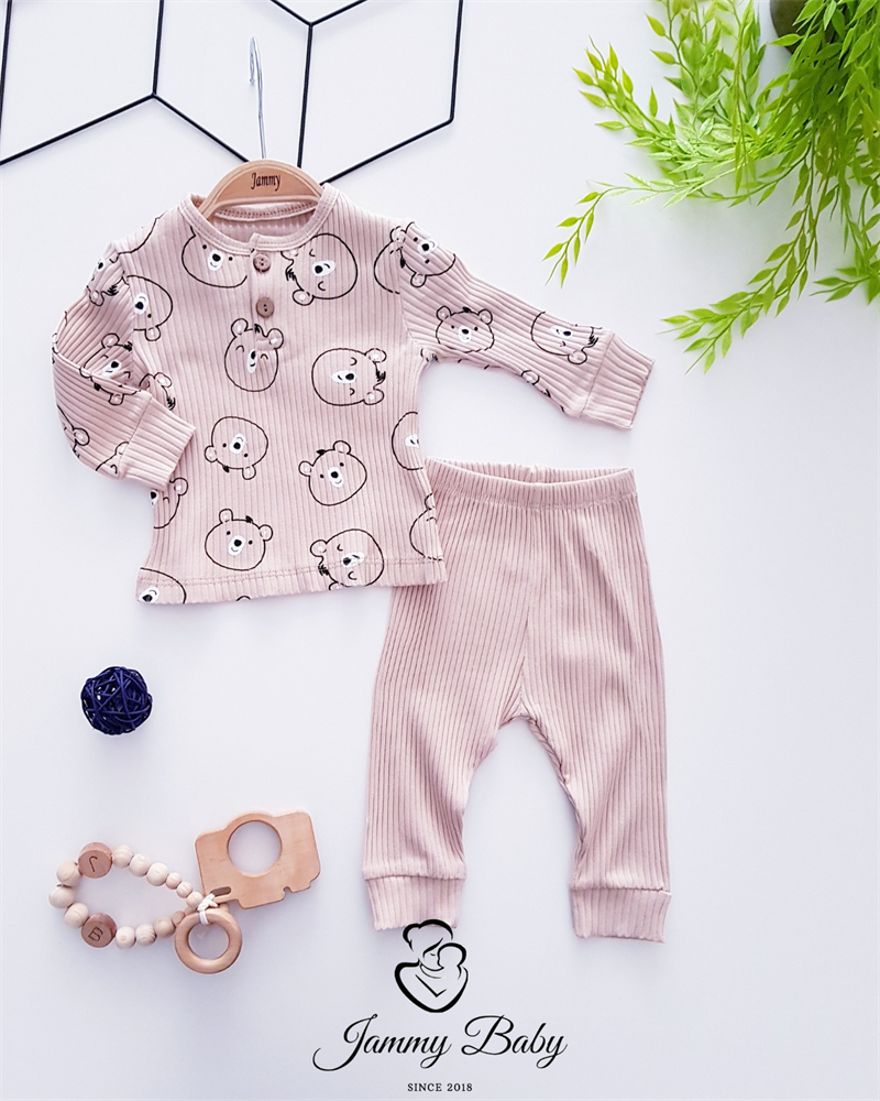 Bear Pajama Set of 2 - Beige